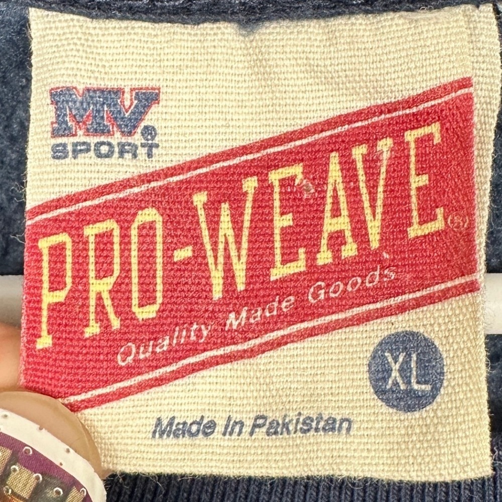 Virginia Cavaliers Sweatshirt Mens XL Navy Blue Pro Weave Crewneck MV Sport EUC - Picture 4 of 8